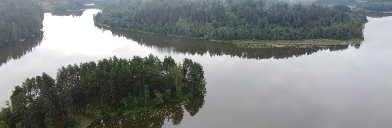 Утреннее озеро в Реускула